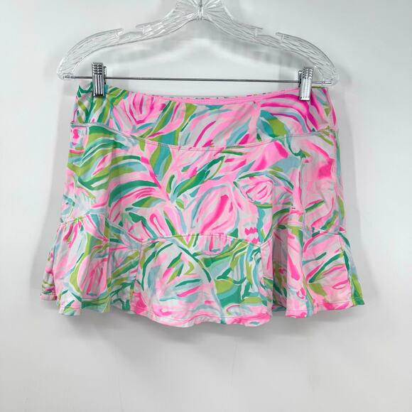 Lilly Pulitzer Luxletic Skort M Corrine Croc My World Pink Tennis Pickleball - Picture 1 of 8